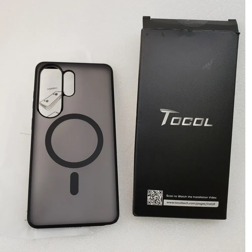 TOCOL Magnetic Case for Samsung Galaxy S26 Ultra - Black Translucent Cover
